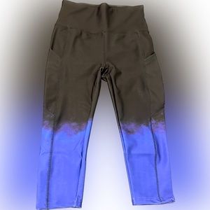 NWT Blue & Black Leggings | L